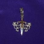Lions And Dagger Silver Pendant